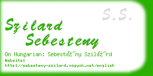 szilard sebesteny business card